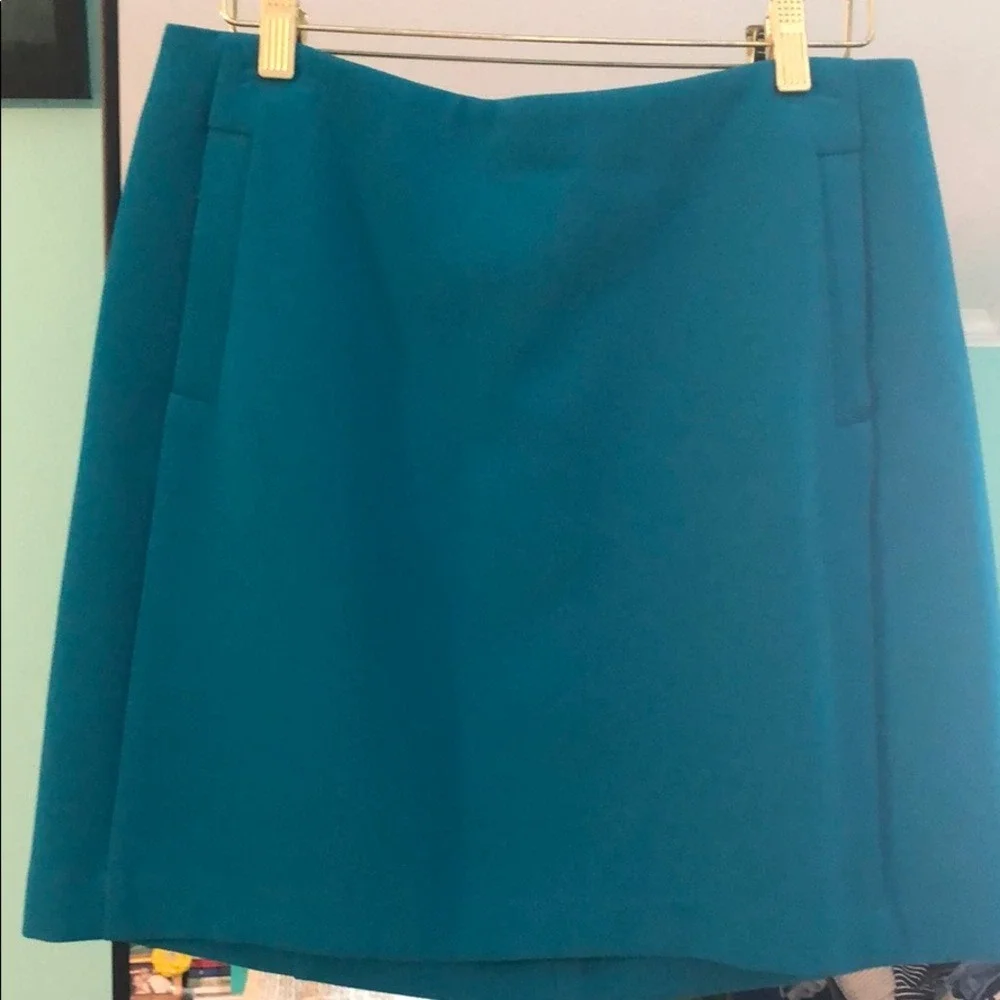 Banana Republic‎ Teal Blue A-Line Skirt Women Size 10 Knee Length Tailored Work